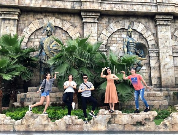 Du khách có thể tranh thủ check in tại ga An Thới trước khi đi cáp treo Hòn Thơm Phú Quốc