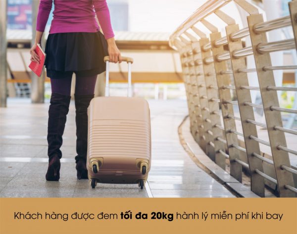 Hành khách chỉ được mang tối đa 20kg hành lý trên chặng bay từ Hà Nội đến Côn Đảo